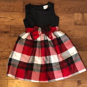 Red black and white suede girls dress by Gymboree